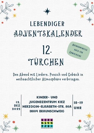 Das KIEZ goes Lebendiger Advent. An dem Abend dürfen alle (Kinder, Jugendliche, Eltern und Freunde) zu uns kommen!